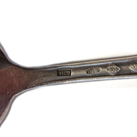 Набор из 6 чайных ложек. MIP.9. МЮФ, серебро 875 (в коробке)