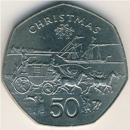Остров Мэн 50 пенсов 1980 год