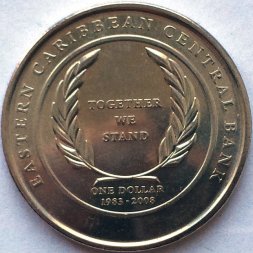 Восточные Карибы 1 доллар 2008 год