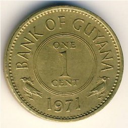 Гайана 1 цент 1971 год