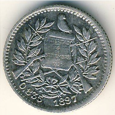Гватемала 1/2 реала 1897 год