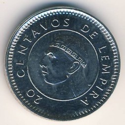 Монета Гондурас 20 сентаво 1999 год