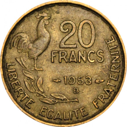 Франция 20 франков 1953 год (B)