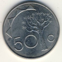 Монета Намибия 50 центов 2008 год - Герб