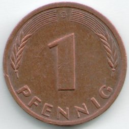 ФРГ 1 пфенниг 1978 год (G)