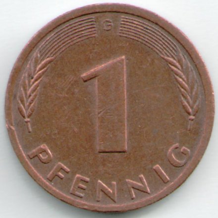 ФРГ 1 пфенниг 1978 год (G)