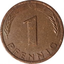 ФРГ 1 пфенниг 1978 год (G)