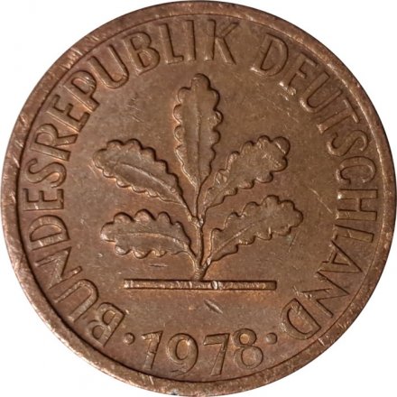 ФРГ 1 пфенниг 1978 год (G)