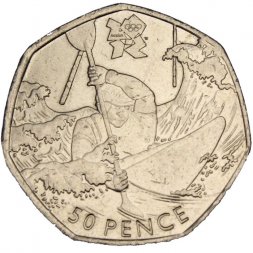 Великобритания 50 пенсов 2011 год - Гребля на байдарках и каноэ