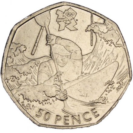 Великобритания 50 пенсов 2011 год - Гребля на байдарках и каноэ