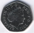 Великобритания 50 пенсов 2011 год - Гребля на байдарках и каноэ