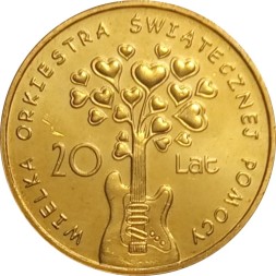 Монета Польша 2 злотых 2012 год - Благотворительный Рождественский оркестр