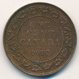 Канада 1 цент 1917 год