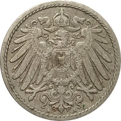Германия 5 пфеннигов 1897 год (A)