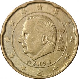 Бельгия 20 евроцентов 2009 год