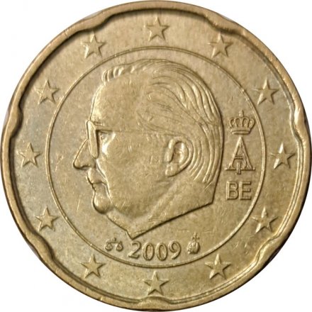 Бельгия 20 евроцентов 2009 год