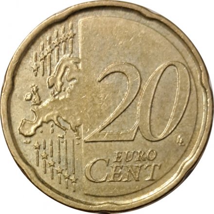 Бельгия 20 евроцентов 2009 год