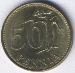 Финляндия 50 пенни 1985 год