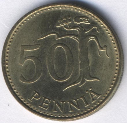 Финляндия 50 пенни 1985 год