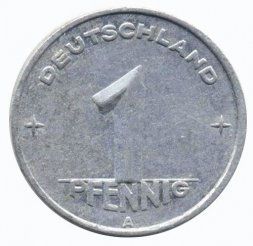ГДР 1 пфенниг 1950 год (A)