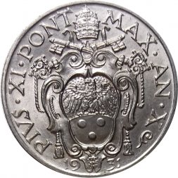 Ватикан 20 чентезимо 1931 год