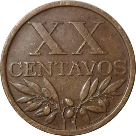 Португалия 20 сентаво 1963 год