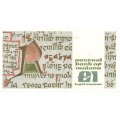 Ирландия 1 фунт 1989 год - Королева Мэйв. Средневековая рукопись UNC