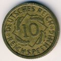 Веймарская республика 10 рейхспфеннигов 1924 год (G)