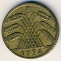 Веймарская республика 10 рейхспфеннигов 1924 год (G)