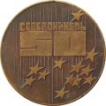 Настольная медаль 50 лет Североникель. Мончегорск 1989 год