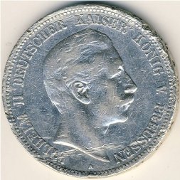 Пруссия 5 марок 1891 год