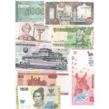 Набор из 35 банкнот разных стран мира с 1991 по 2022 год - UNC