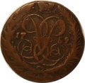 2 копейки 1759 год (номинал под Св. Георгием, гурт сетчатый) Елизавета Петровна (1741 - 1762) - F
