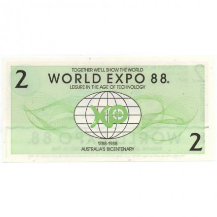 Австралия 2 экспо доллара 1988 год - UNC