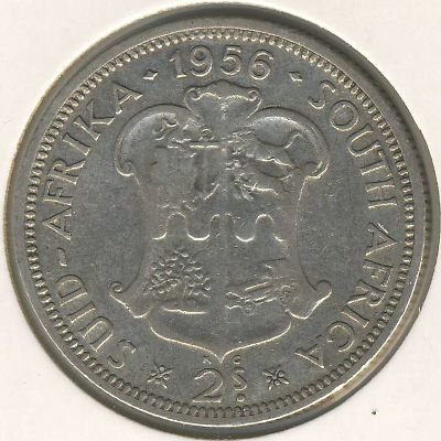 ЮАР 2 шиллинга 1956 год