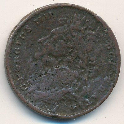 Великобритания 1 фартинг 1825 год