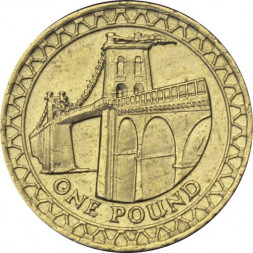 Великобритания 1 фунт 2005 год - Висячий мост через Менай (никель-латунь)