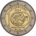 Люксембург 2 евро 2024 год - 100 лет со дня введения в обращения монет с изображением литейщика