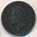 Великобритания 1/2 пенни 1827 год