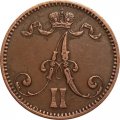 Финляндия 5 пенни 1866 год - Александр II - UNC
