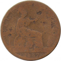 Великобритания 1/2 пенни 1887 год