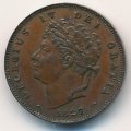 Великобритания 1/3 фартинга 1827 год