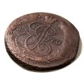5 копеек 1770 год ЕМ Екатерина II (1762 - 1796) - орёл 1770-1777, нового образца - F