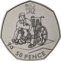 Великобритания 50 пенсов 2011 год - XIV летние Паралимпийские игры, Лондон 2012. Бочче