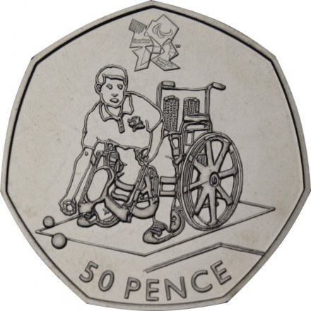 Великобритания 50 пенсов 2011 год - XIV летние Паралимпийские игры, Лондон 2012. Бочче