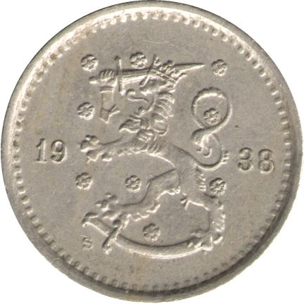 Финляндия 50 пенни 1938 год