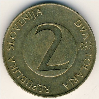 Словения 2 толара 1993 год - Ласточка