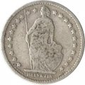 Швейцария 1 франк 1886 год