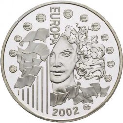 Франция 1,5 евро 2002 год - Введение евро
