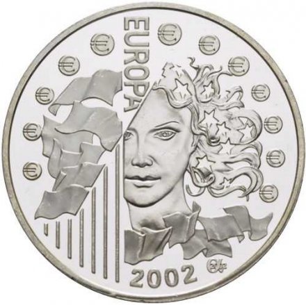 Франция 1,5 евро 2002 год - Введение евро